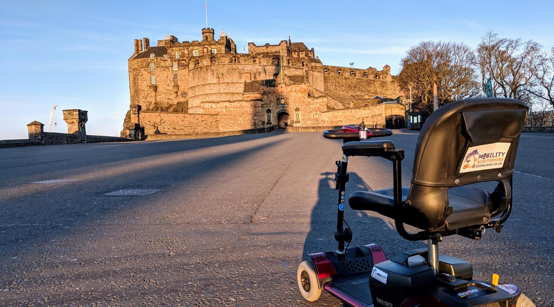Scooter at Edinburgh Castle