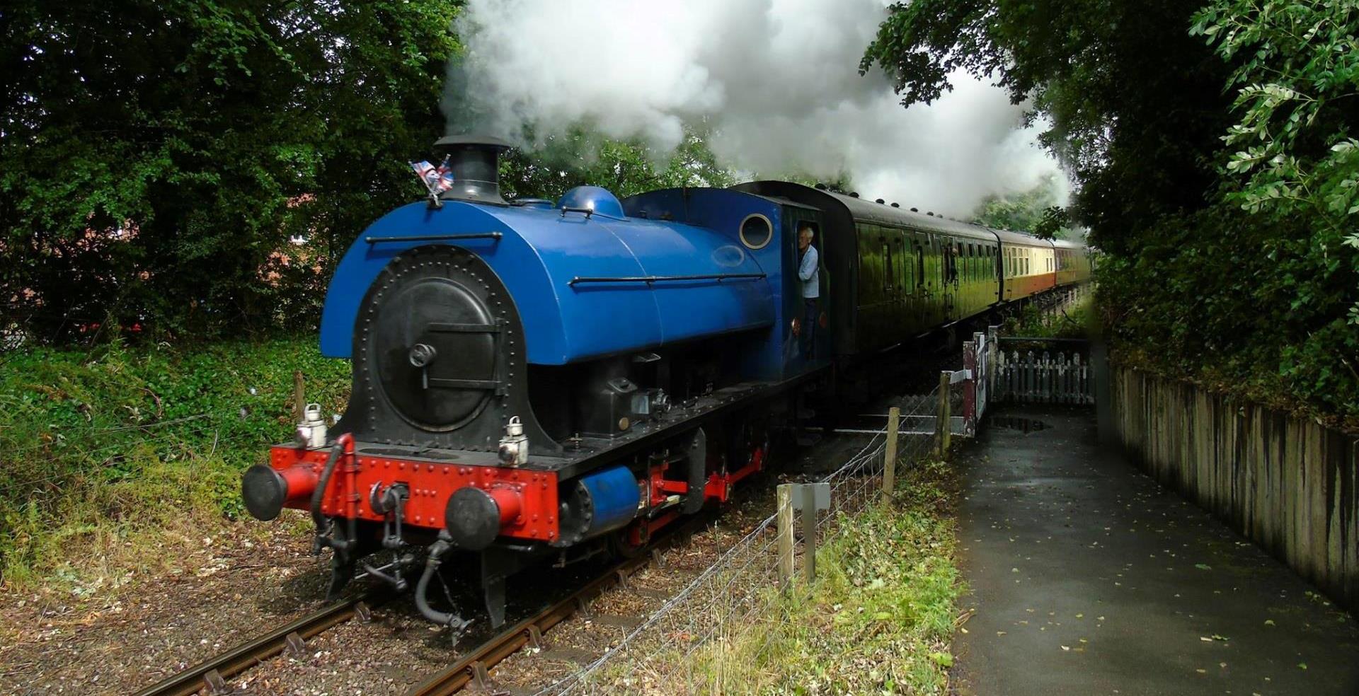 Our Locomotive 'Linda' hauling our passenger service.