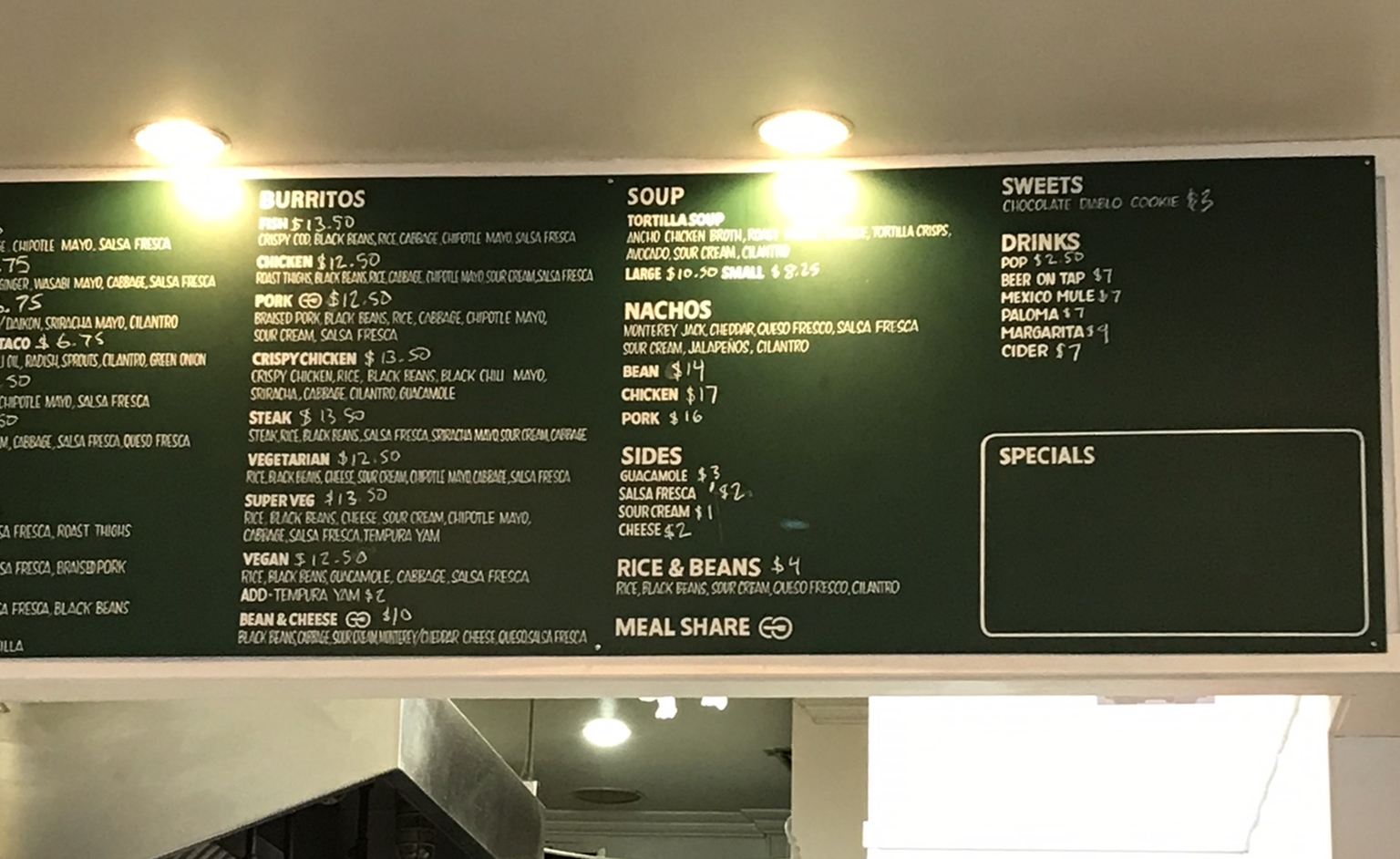 Tacofino Menu