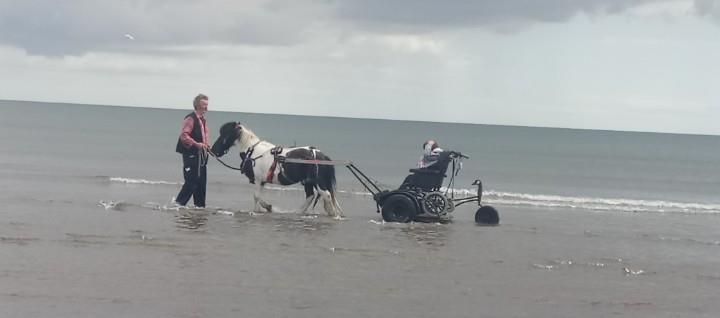 Look mum I'm in the sea!