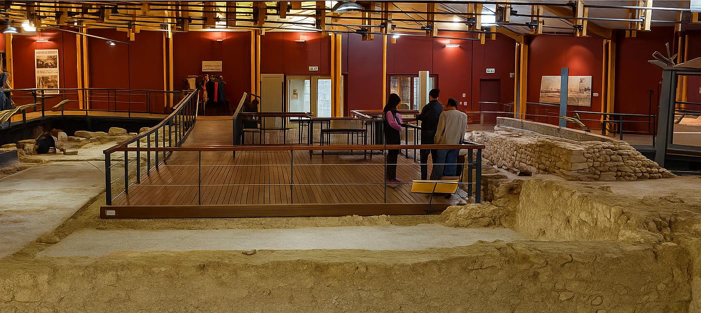Image of the interior of Brading Roman Villa