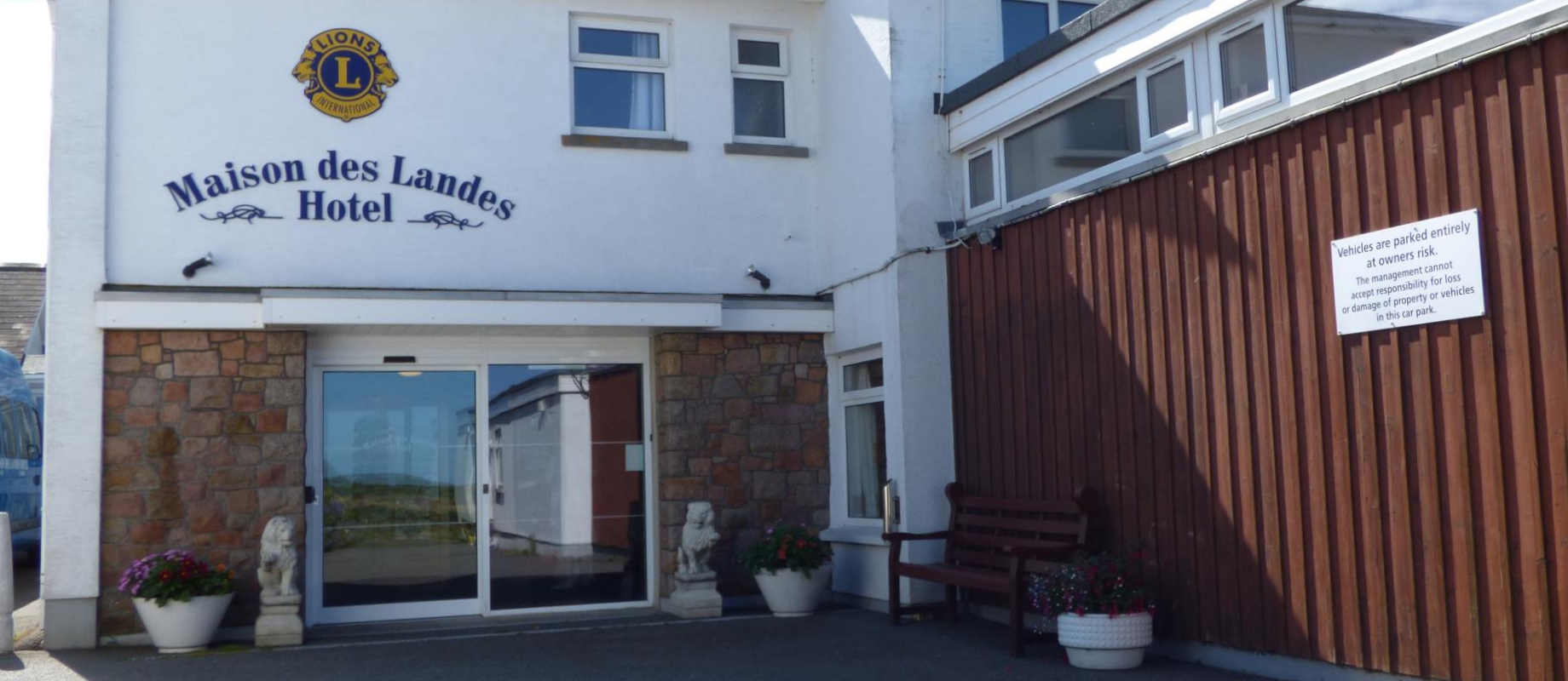 The Main Hotel Entrance - parking to the left