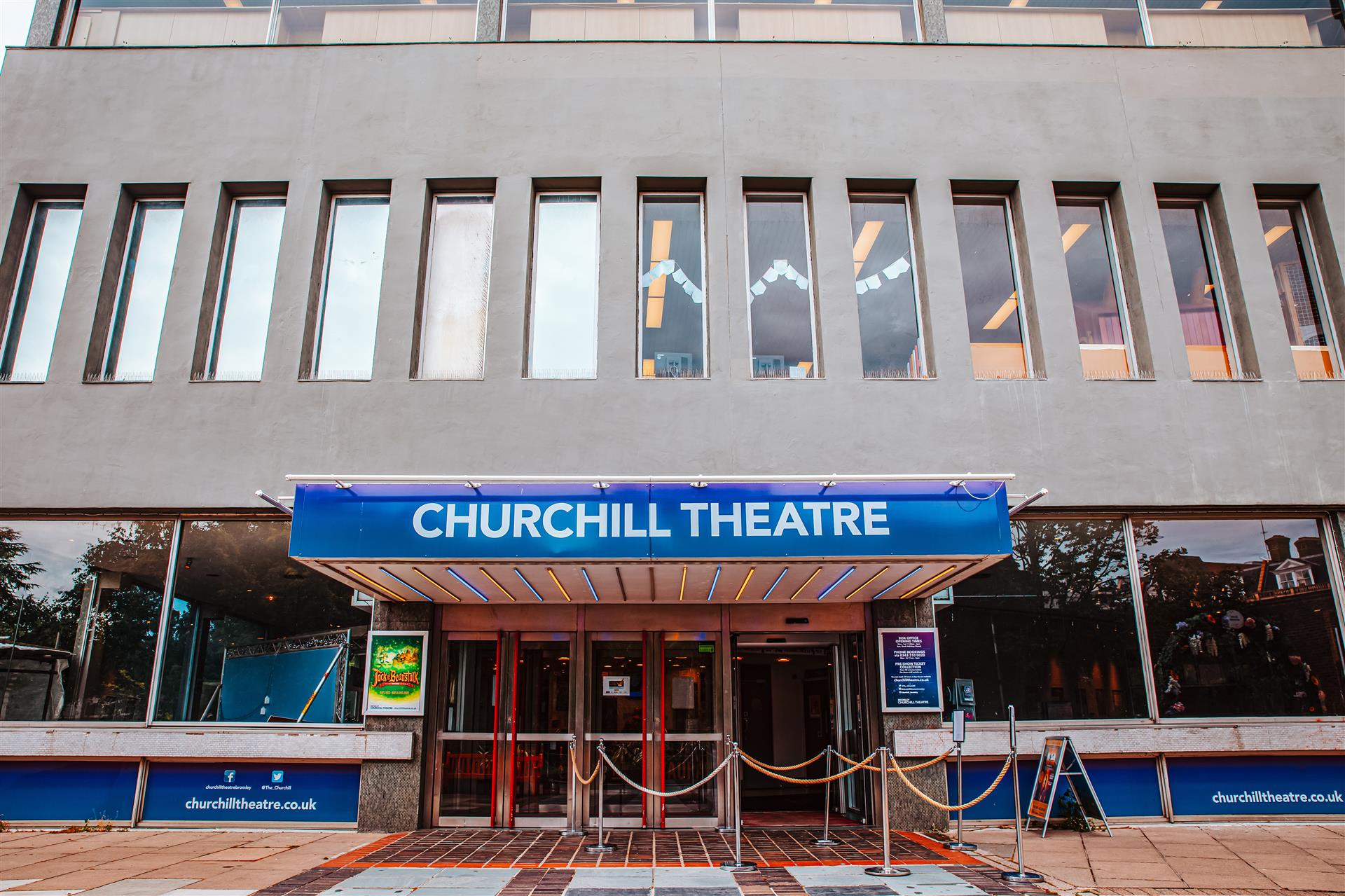 The Entrance to the Churchill Theatre