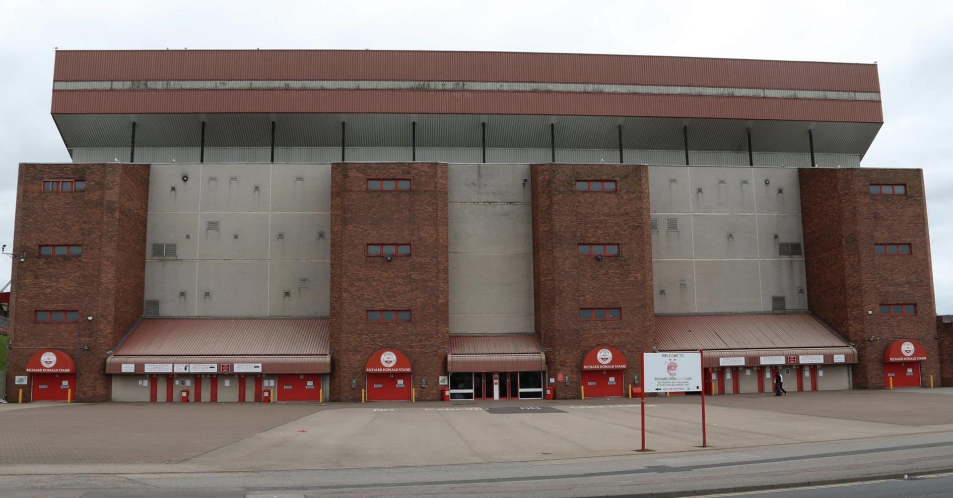 Outside the Richard Donald stand.