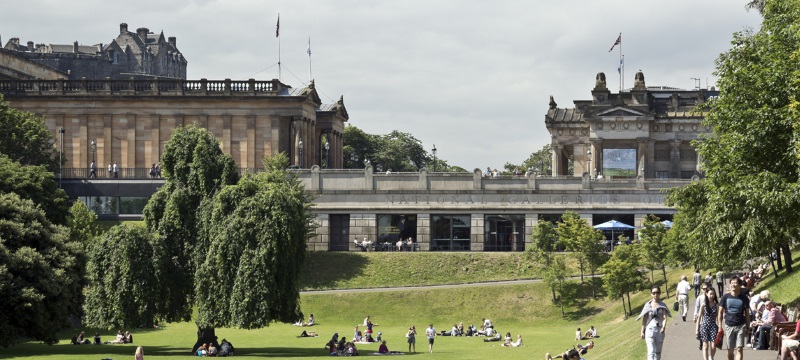 The Scottish National Gallery from East Princes Street Gardens