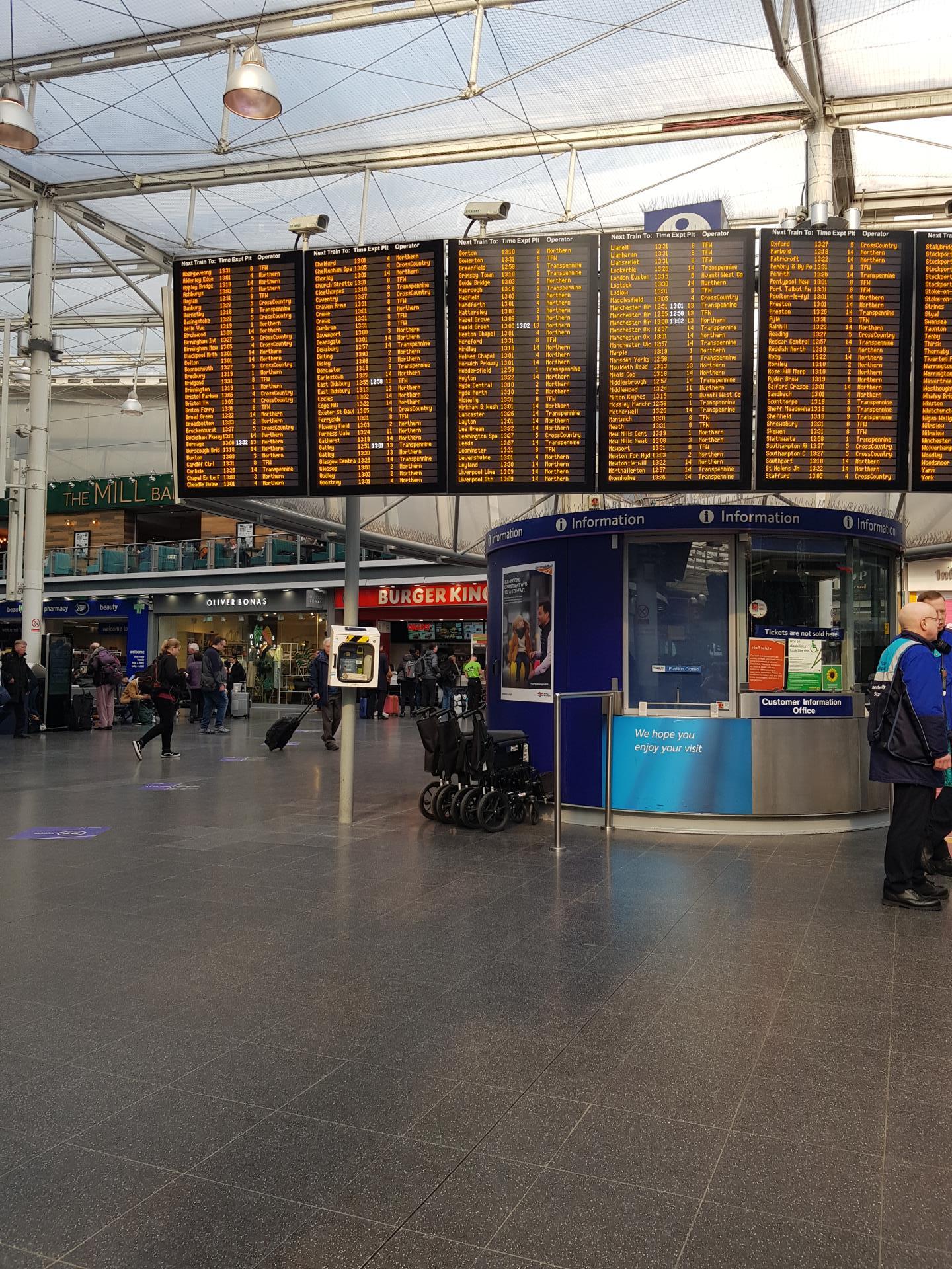 Manchester Piccadilly Train Station with Disabled Access