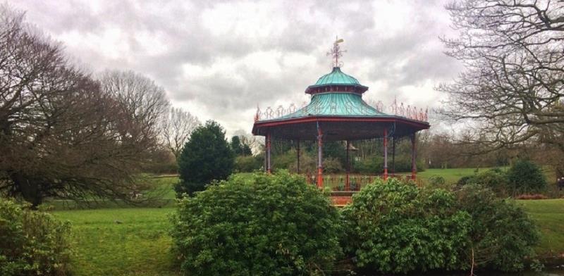 Photo of the park band stand.