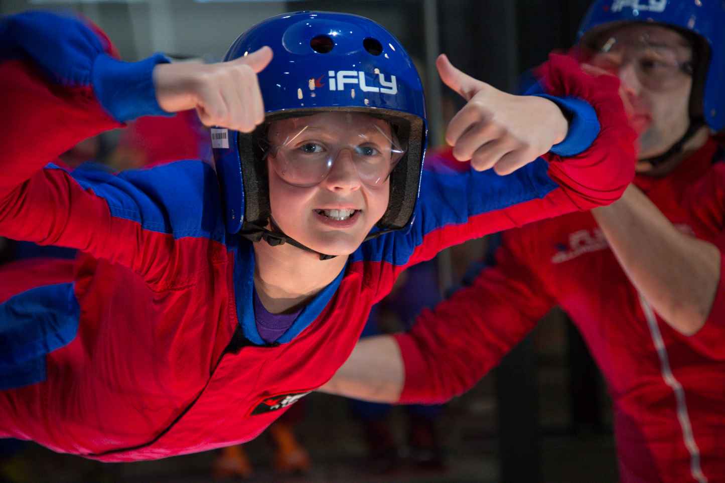Child flying at iFLY Indoor Skydiving Manchester