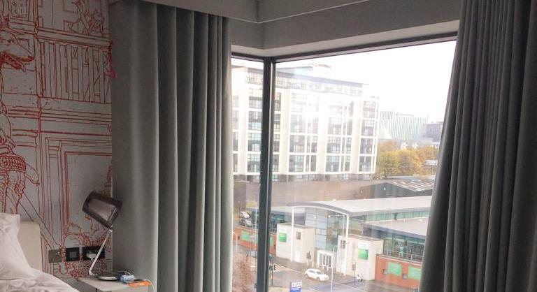 Good sized room and floor to ceiling windows for light. Automatic room door a really helpful and pleasant addition to other hotrls we've stayed.