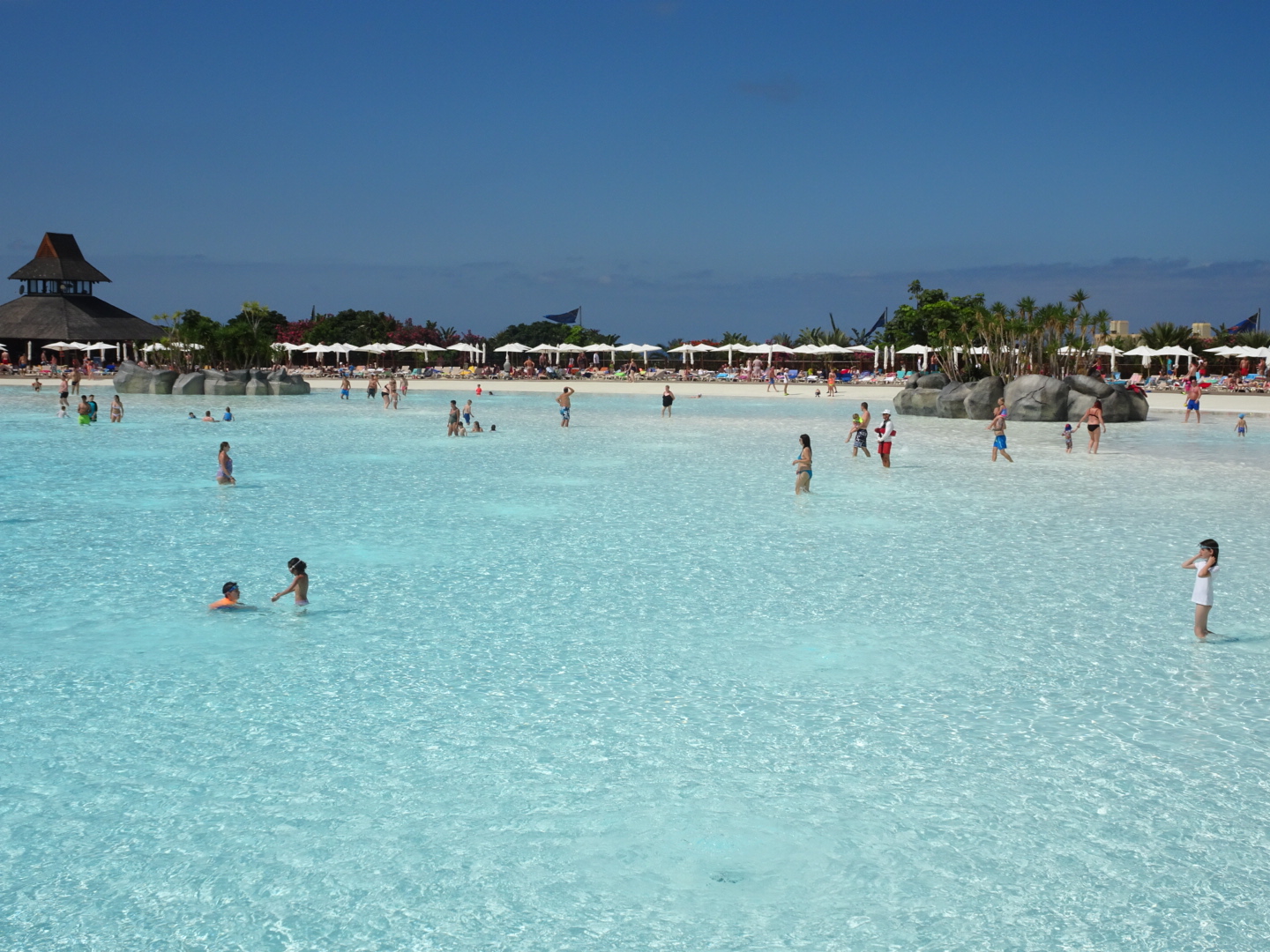 Free park buses by entrance gate, Siam Park Water Kingdom Theme